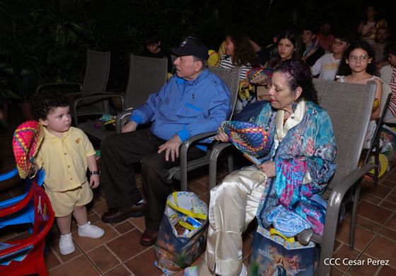 Copresidentes de Nicaragua, comandante Daniel Ortega y Compañera Rosario Murillo celebran la Purísima 
