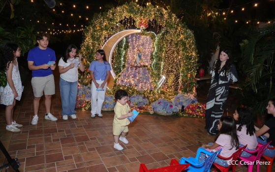 Copresidentes de Nicaragua, comandante Daniel Ortega y Compañera Rosario Murillo celebran la Purísima 