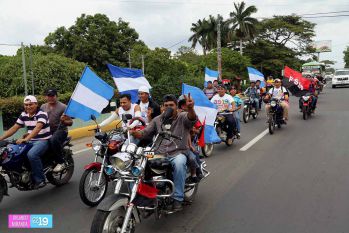 Caravanas de todo el país llegan a Managua para celebración del 35/19