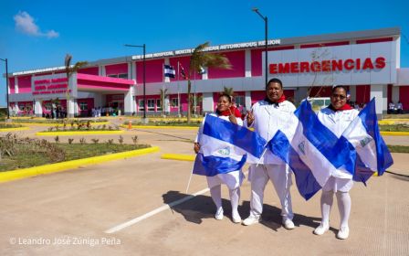 Entrega del Hospital Sandino Nuevo Amanecer en saludo al General de Hombres y Mujeres Libres