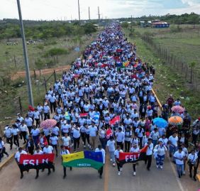 Entrega del Hospital Sandino Nuevo Amanecer en saludo al General de Hombres y Mujeres Libres