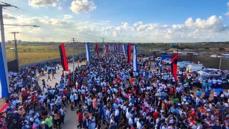 Entrega del Hospital Sandino Nuevo Amanecer en saludo al General de Hombres y Mujeres Libres