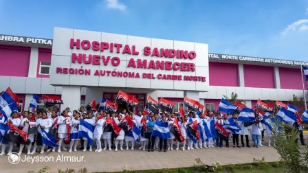 Entrega del Hospital Sandino Nuevo Amanecer en saludo al General de Hombres y Mujeres Libres