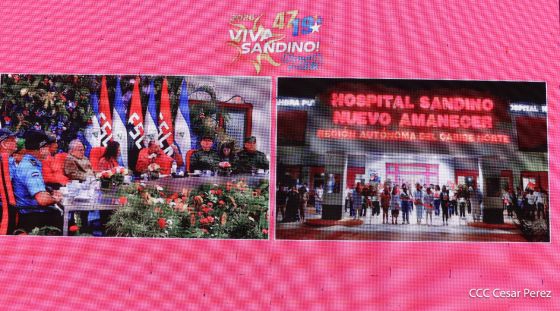 Entrega del Hospital Sandino Nuevo Amanecer en saludo al General de Hombres y Mujeres Libres