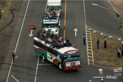 Imágenes aéreas de caravanas entrando a Managua para celebrar el 35/19
