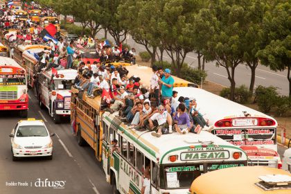 Caravanas de todo el país llegan a Managua para celebración del 35/19