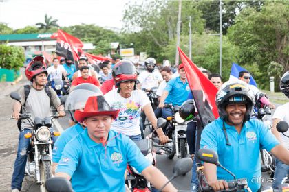 Caravanas de todo el país llegan a Managua para celebración del 35/19