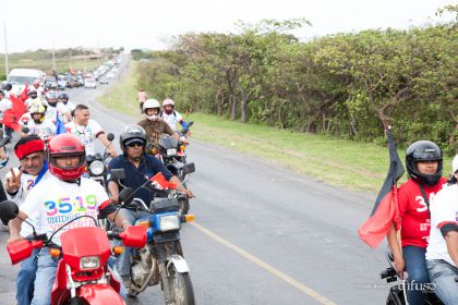Caravanas de todo el país llegan a Managua para celebración del 35/19