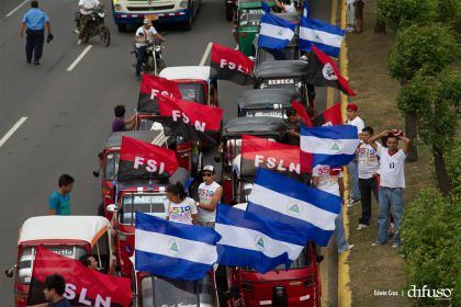 Caravanas de todo el país llegan a Managua para celebración del 35/19