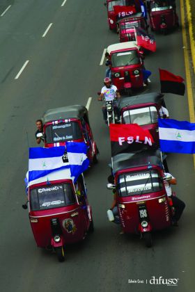 Caravanas de todo el país llegan a Managua para celebración del 35/19