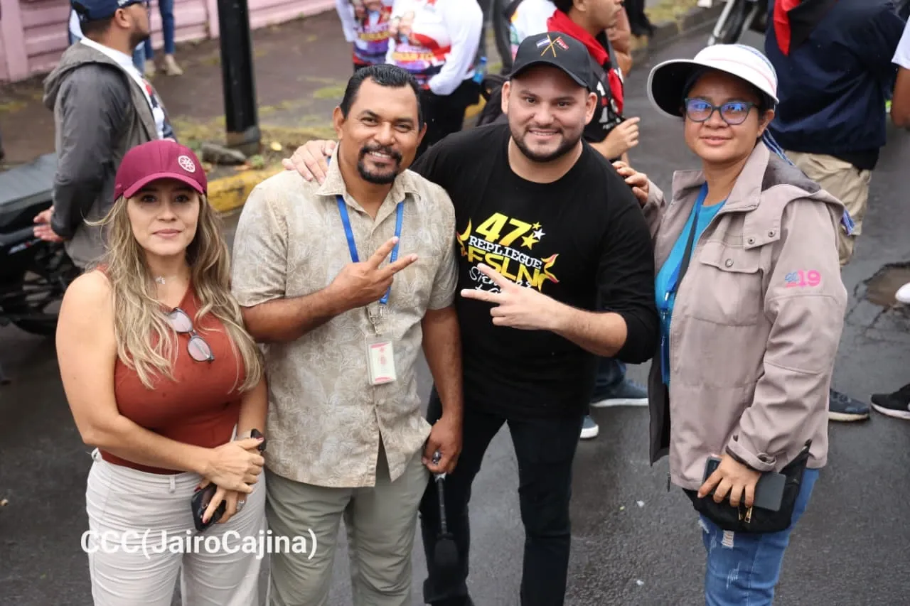 Militancia sandinista protagoniza caminata en homenaje al 47/19 en Managua