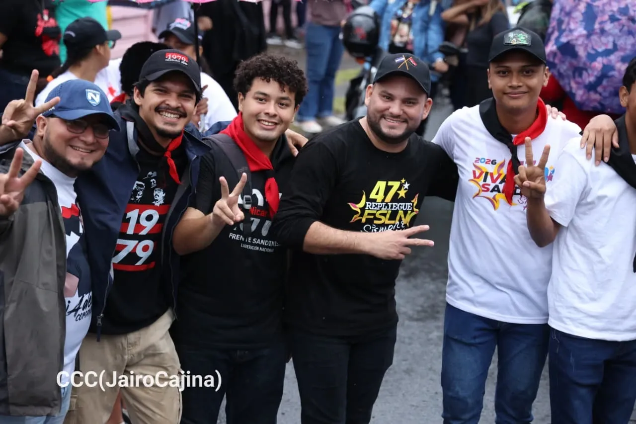 Militancia sandinista protagoniza caminata en homenaje al 47/19 en Managua
