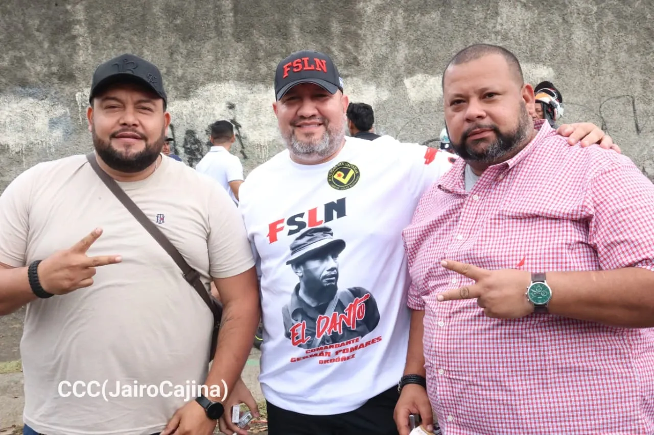 Militancia sandinista protagoniza caminata en homenaje al 47/19 en Managua