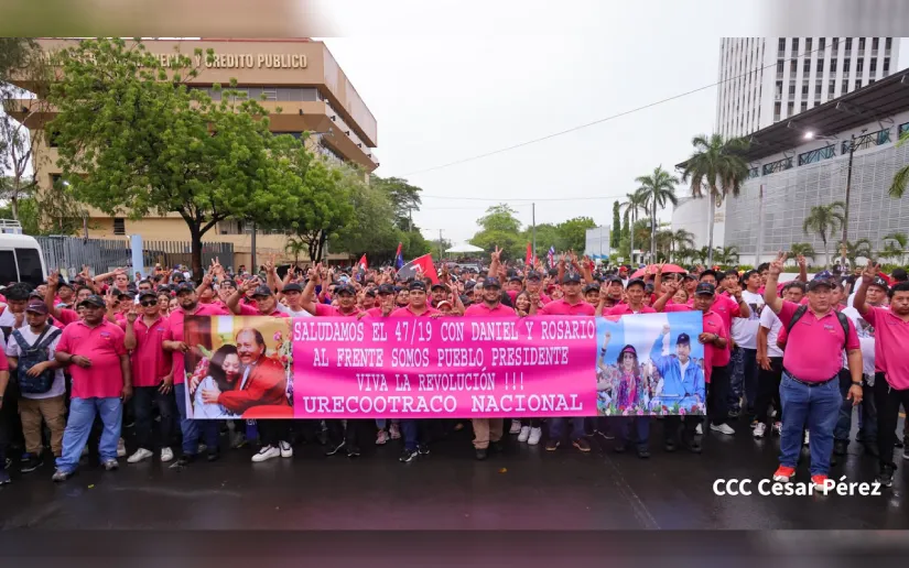 Militancia sandinista protagoniza caminata en homenaje al 47/19 en Managua