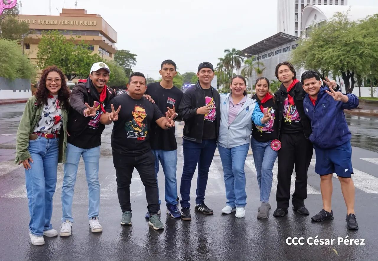 Militancia sandinista protagoniza caminata en homenaje al 47/19 en Managua