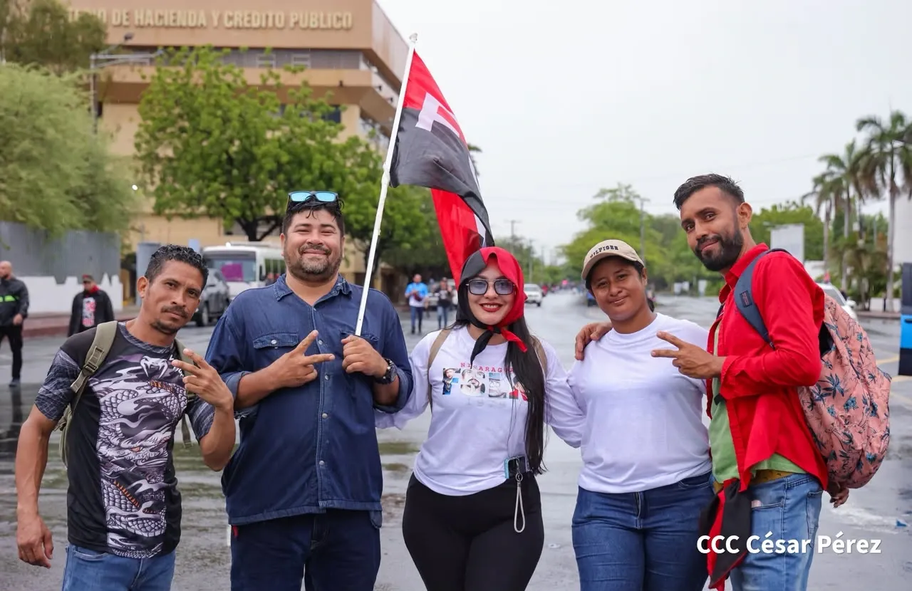 Militancia sandinista protagoniza caminata en homenaje al 47/19 en Managua