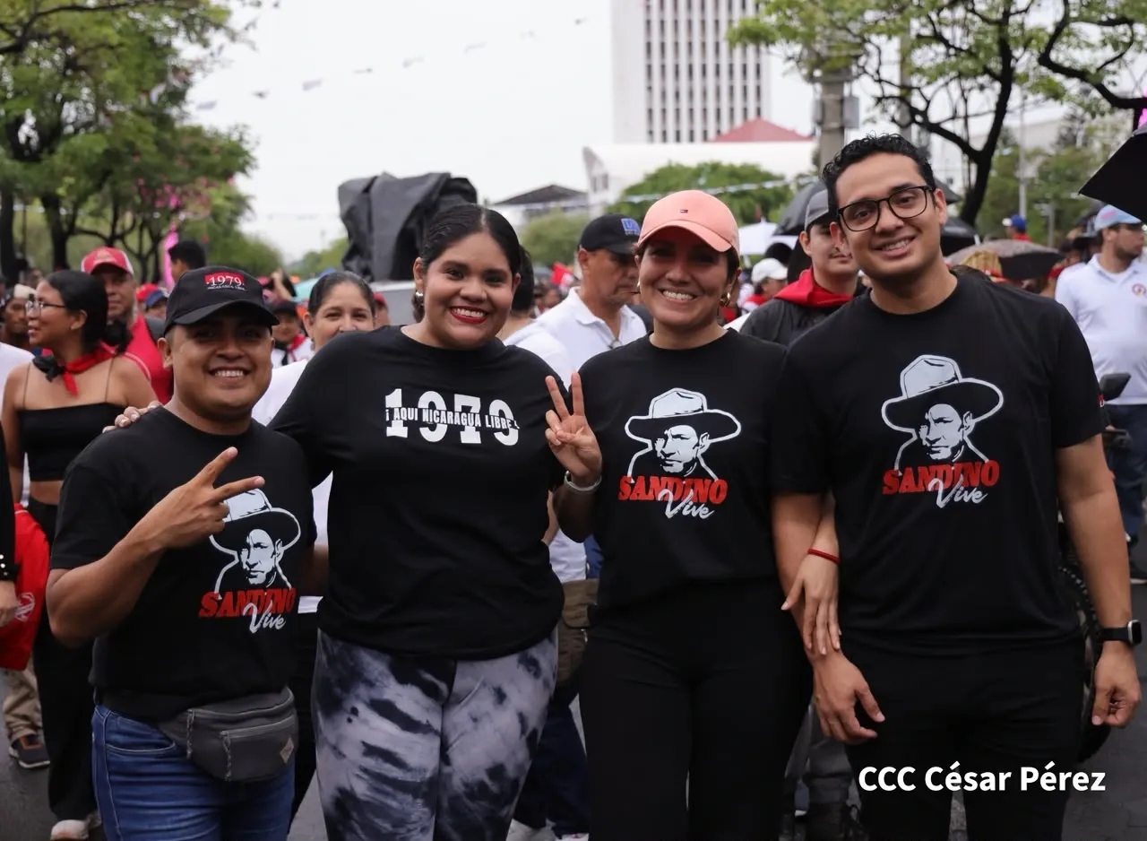 Militancia sandinista protagoniza caminata en homenaje al 47/19 en Managua