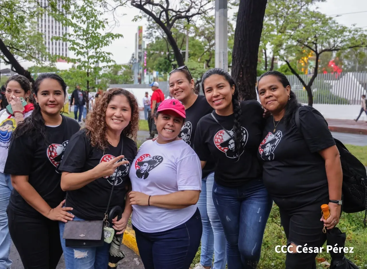 Militancia sandinista protagoniza caminata en homenaje al 47/19 en Managua