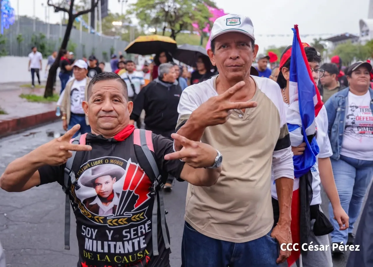 Militancia sandinista protagoniza caminata en homenaje al 47/19 en Managua