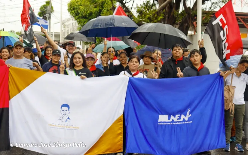 Militancia sandinista protagoniza caminata en homenaje al 47/19 en Managua