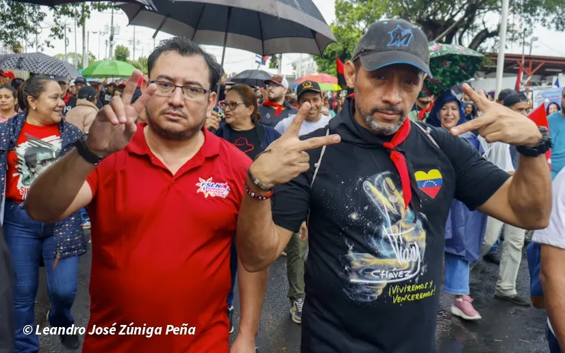 Militancia sandinista protagoniza caminata en homenaje al 47/19 en Managua