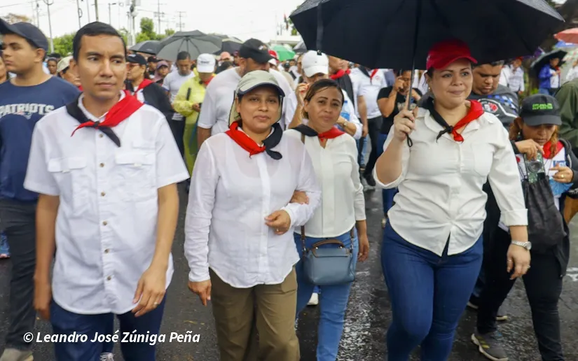 Militancia sandinista protagoniza caminata en homenaje al 47/19 en Managua