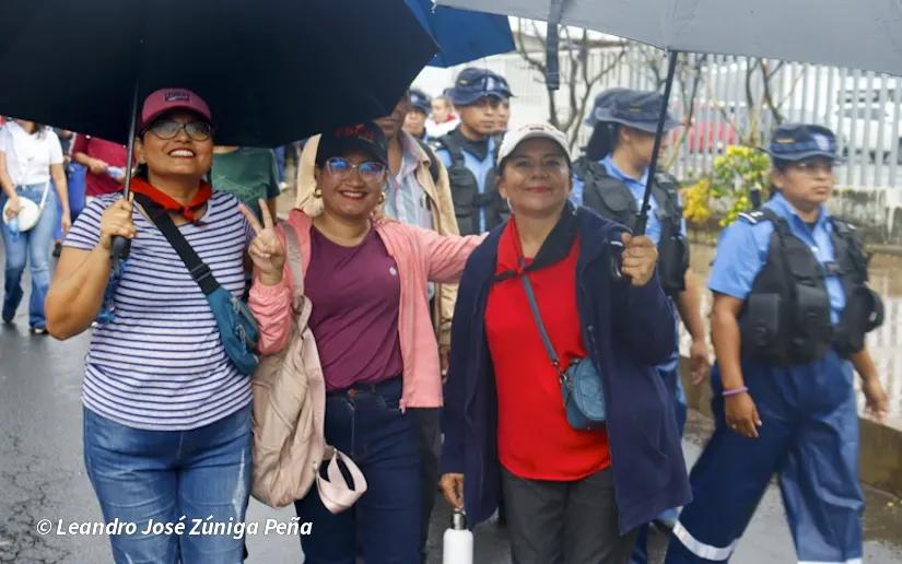 Militancia sandinista protagoniza caminata en homenaje al 47/19 en Managua
