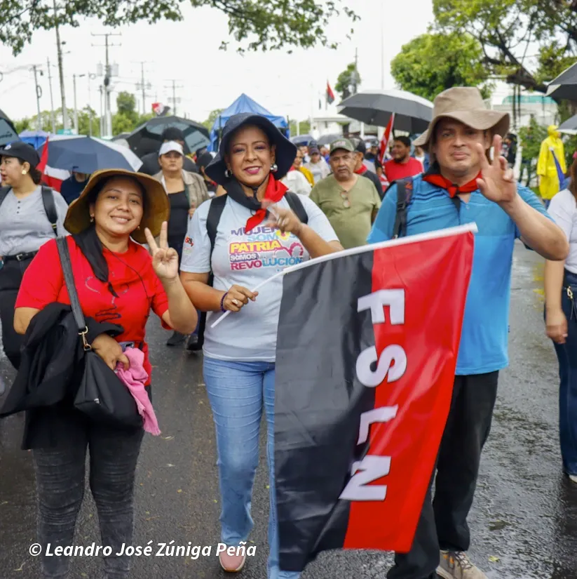 Militancia sandinista protagoniza caminata en homenaje al 47/19 en Managua
