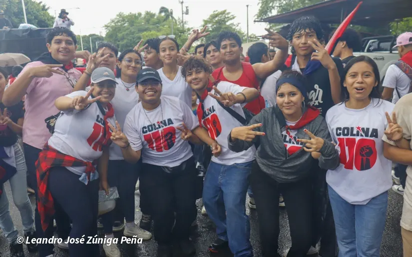 Militancia sandinista protagoniza caminata en homenaje al 47/19 en Managua