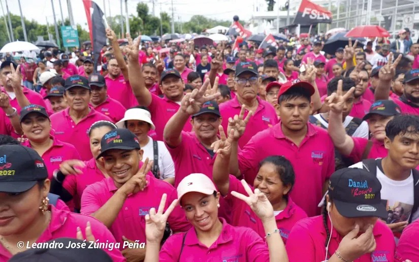 Militancia sandinista protagoniza caminata en homenaje al 47/19 en Managua