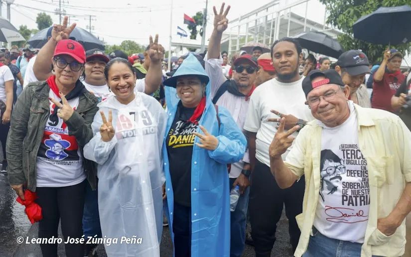 Militancia sandinista protagoniza caminata en homenaje al 47/19 en Managua