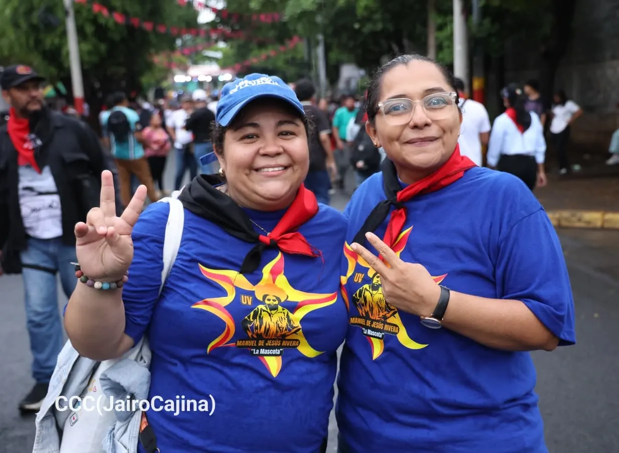 Militancia sandinista protagoniza caminata en homenaje al 47/19 en Managua