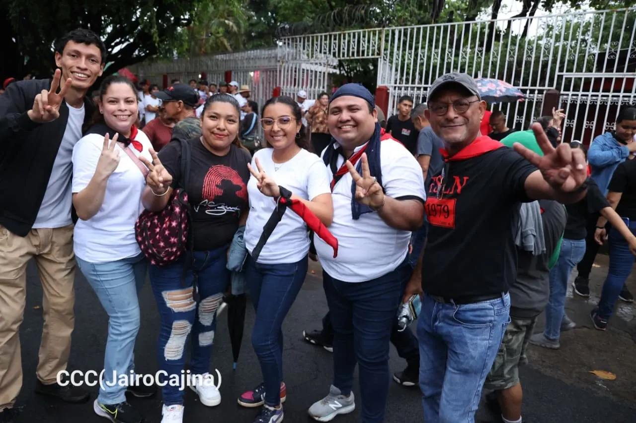 Militancia sandinista protagoniza caminata en homenaje al 47/19 en Managua