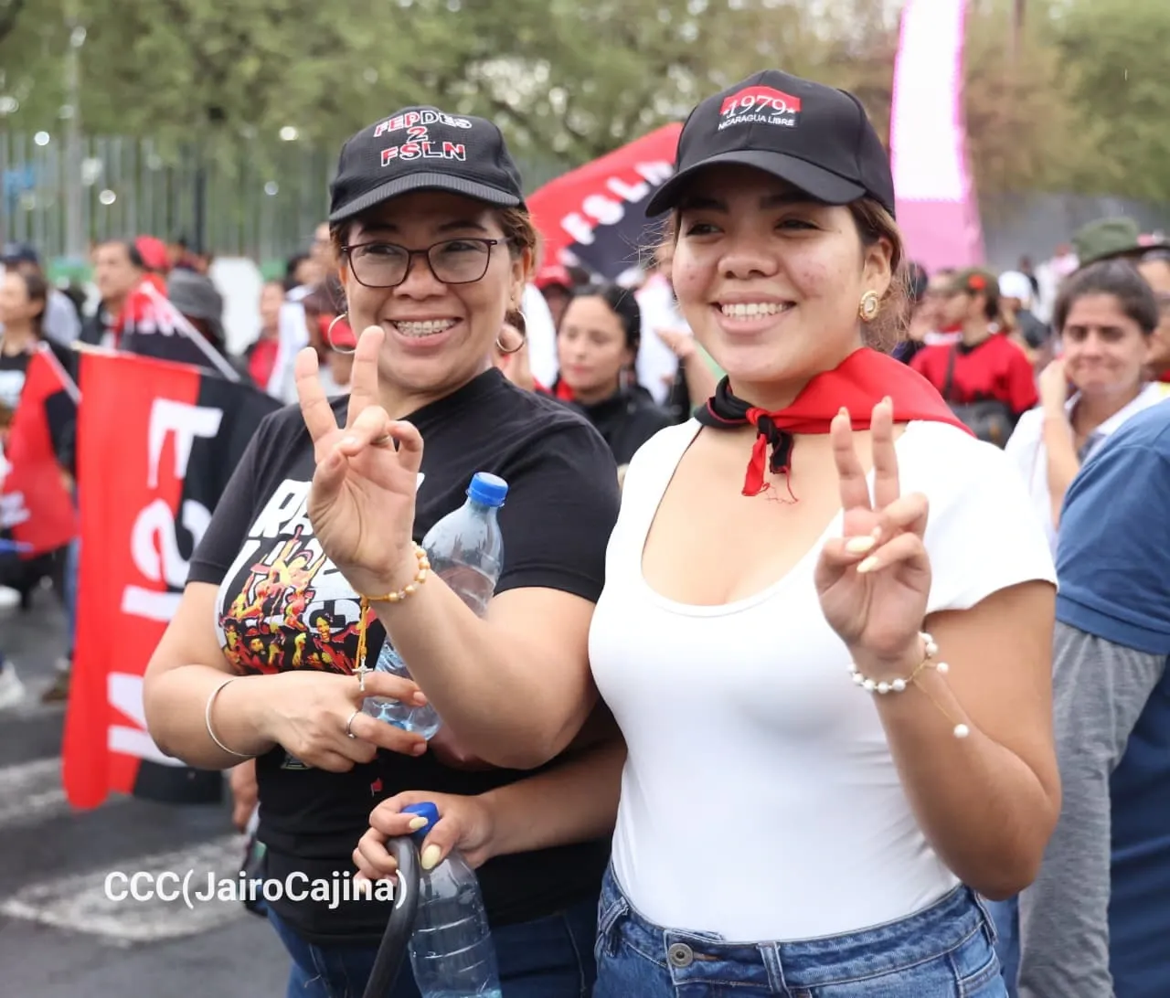 Militancia sandinista protagoniza caminata en homenaje al 47/19 en Managua