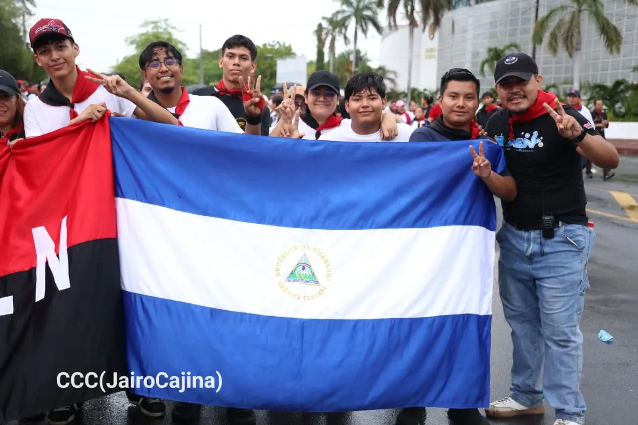 Militancia sandinista protagoniza caminata en homenaje al 47/19 en Managua