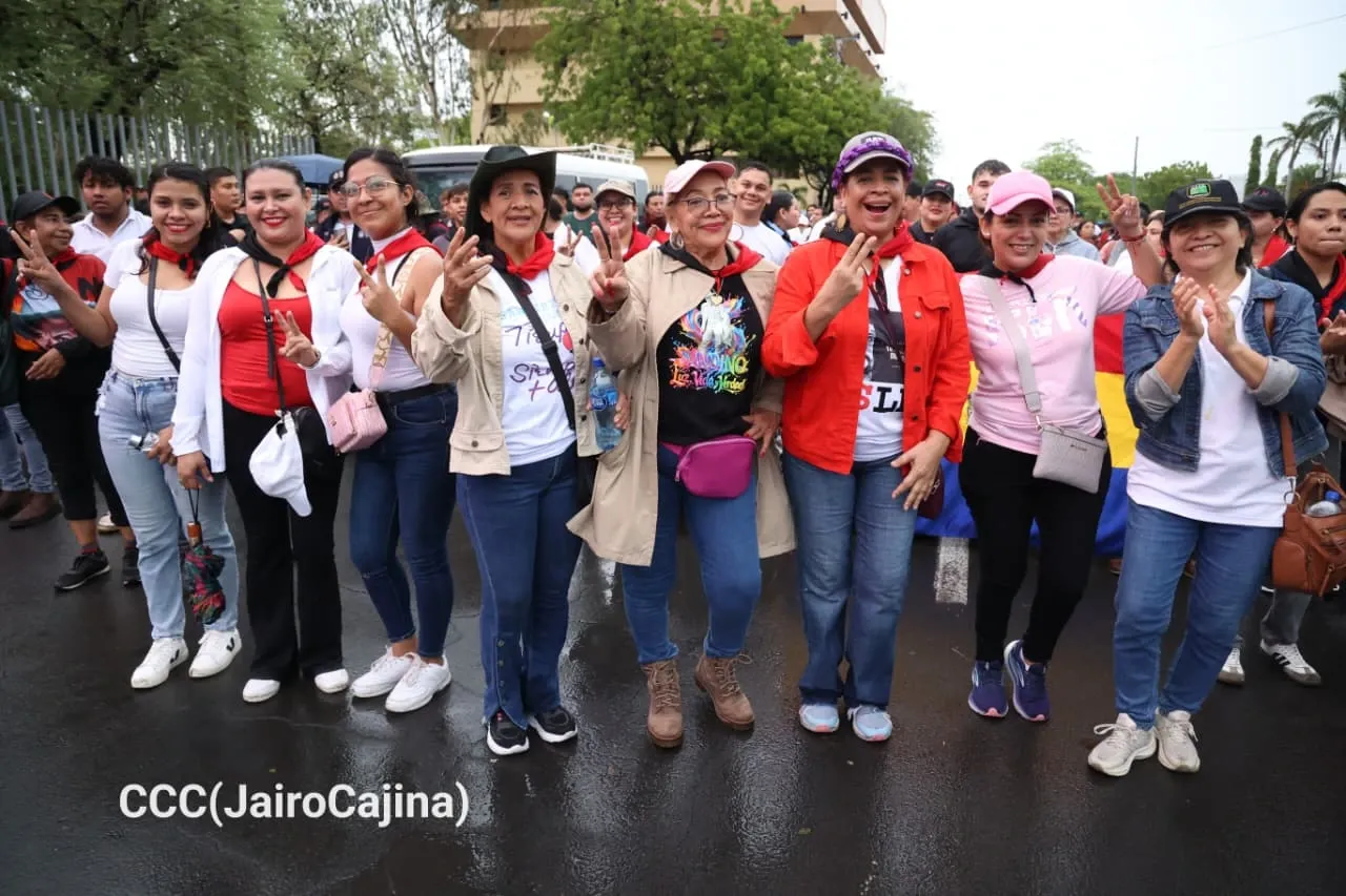 Militancia sandinista protagoniza caminata en homenaje al 47/19 en Managua