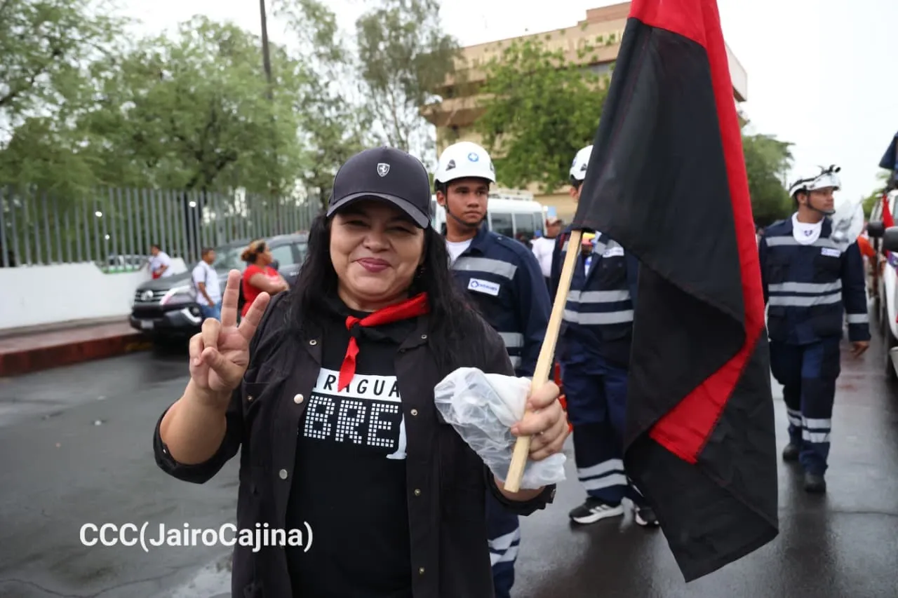 Militancia sandinista protagoniza caminata en homenaje al 47/19 en Managua