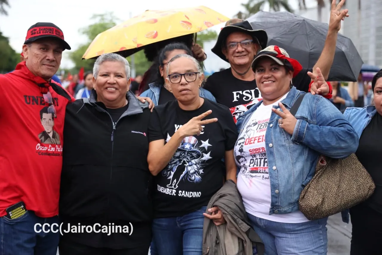 Militancia sandinista protagoniza caminata en homenaje al 47/19 en Managua