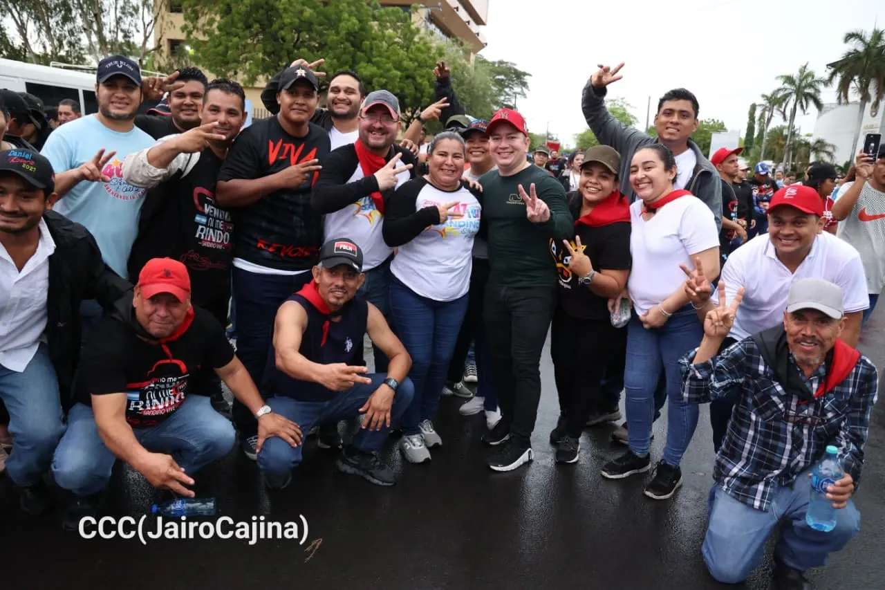 Militancia sandinista protagoniza caminata en homenaje al 47/19 en Managua