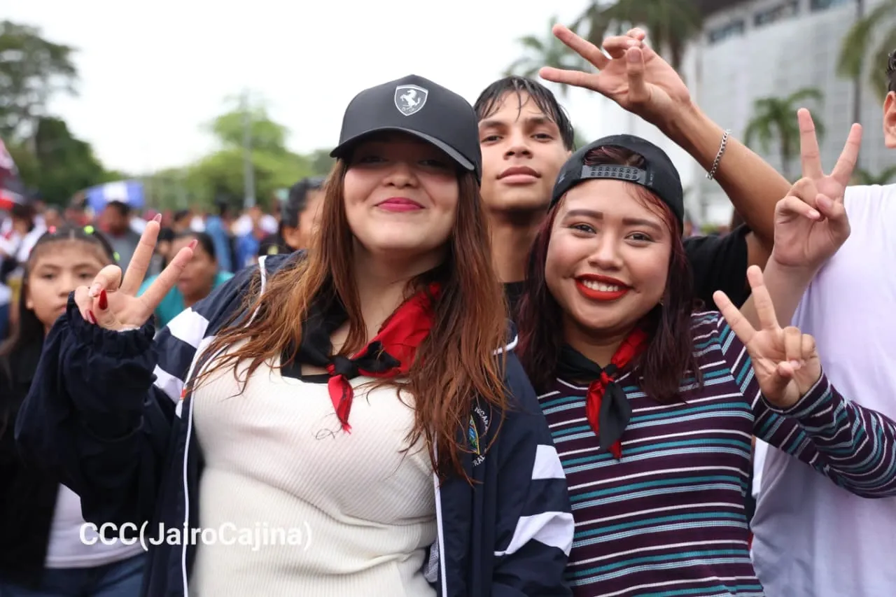 Militancia sandinista protagoniza caminata en homenaje al 47/19 en Managua