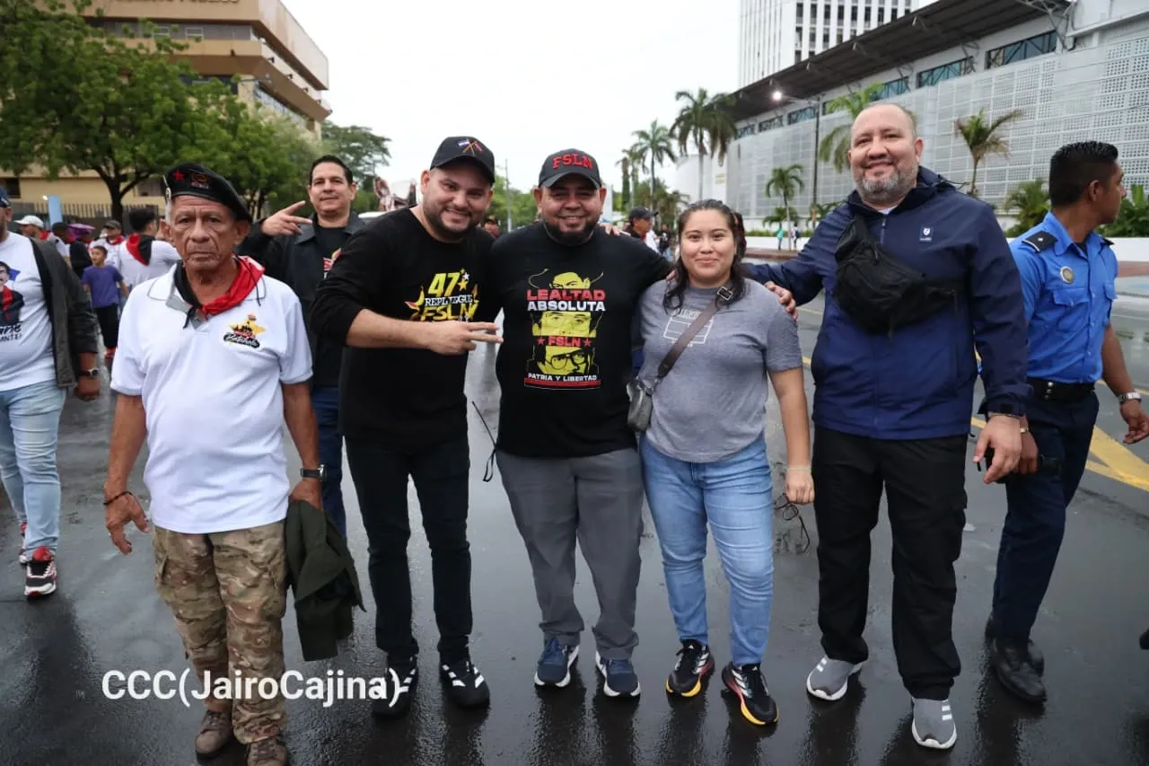 Militancia sandinista protagoniza caminata en homenaje al 47/19 en Managua