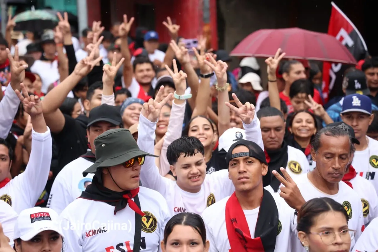 Militancia sandinista protagoniza caminata en homenaje al 47/19 en Managua
