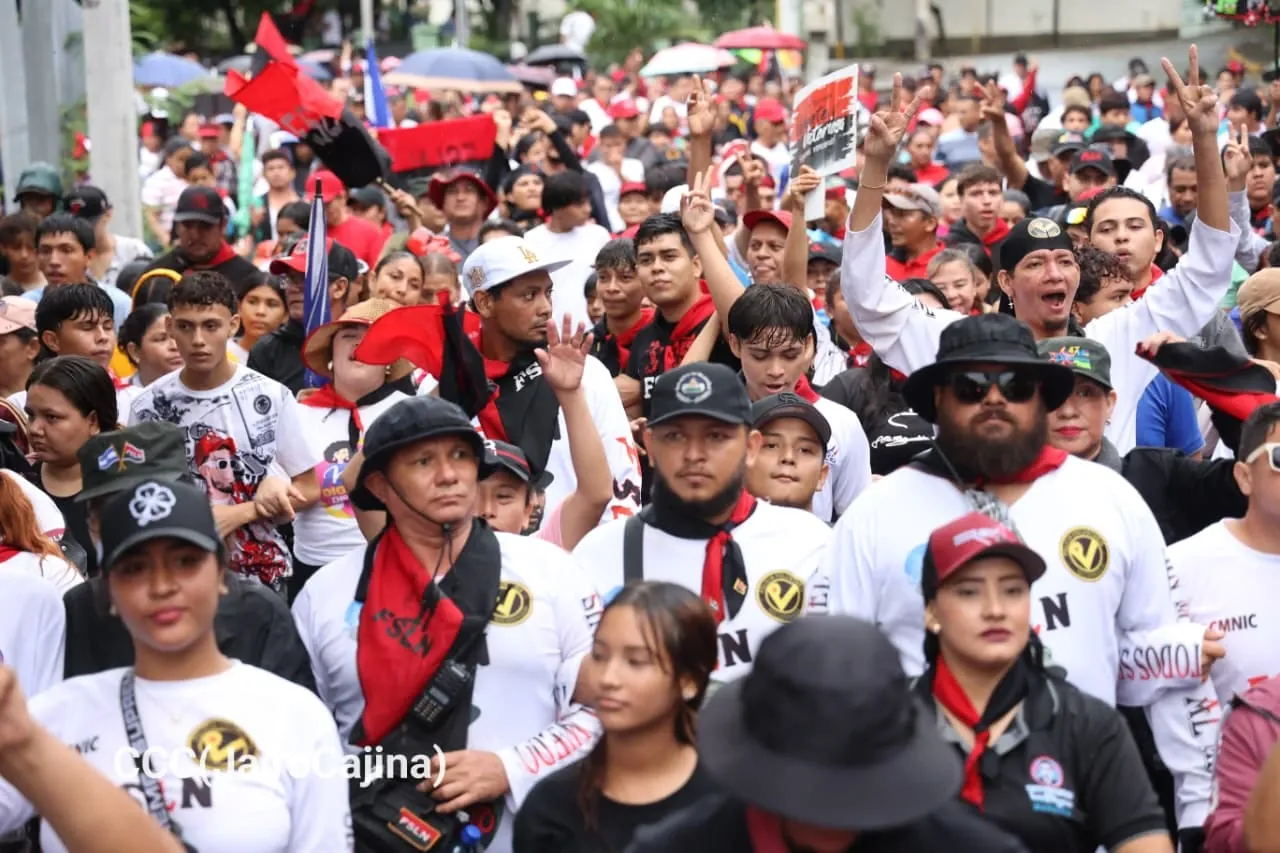 Militancia sandinista protagoniza caminata en homenaje al 47/19 en Managua