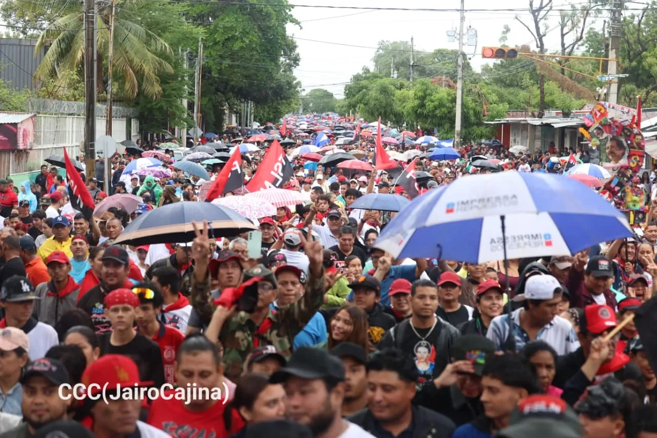 Militancia sandinista protagoniza caminata en homenaje al 47/19 en Managua