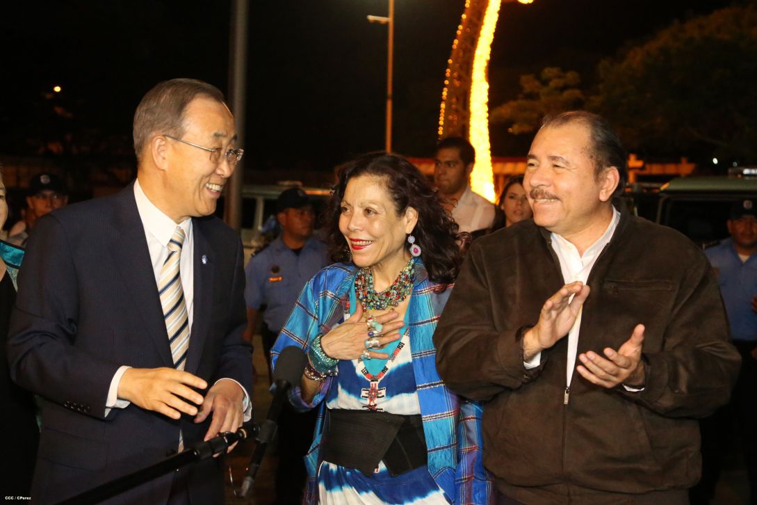 Ban Ki-moon concluye visita a Nicaragua