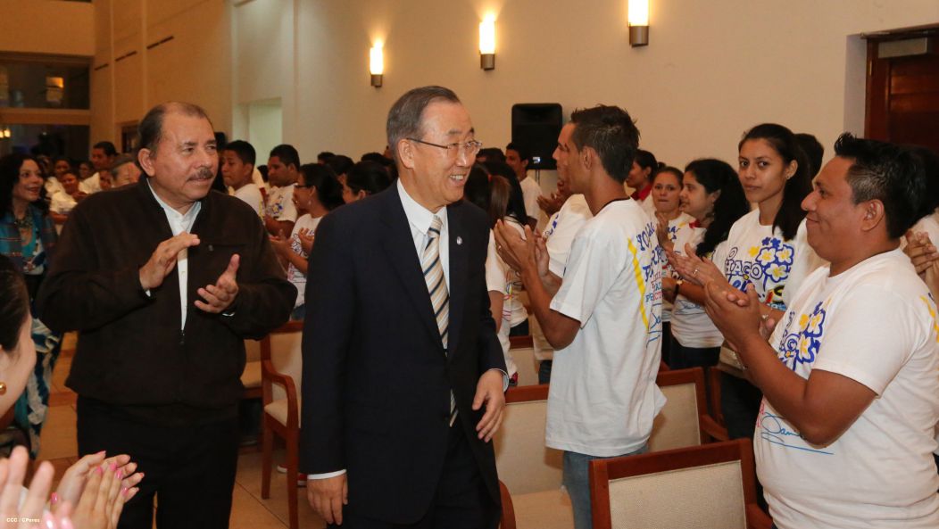 Ban Ki-moon concluye visita a Nicaragua