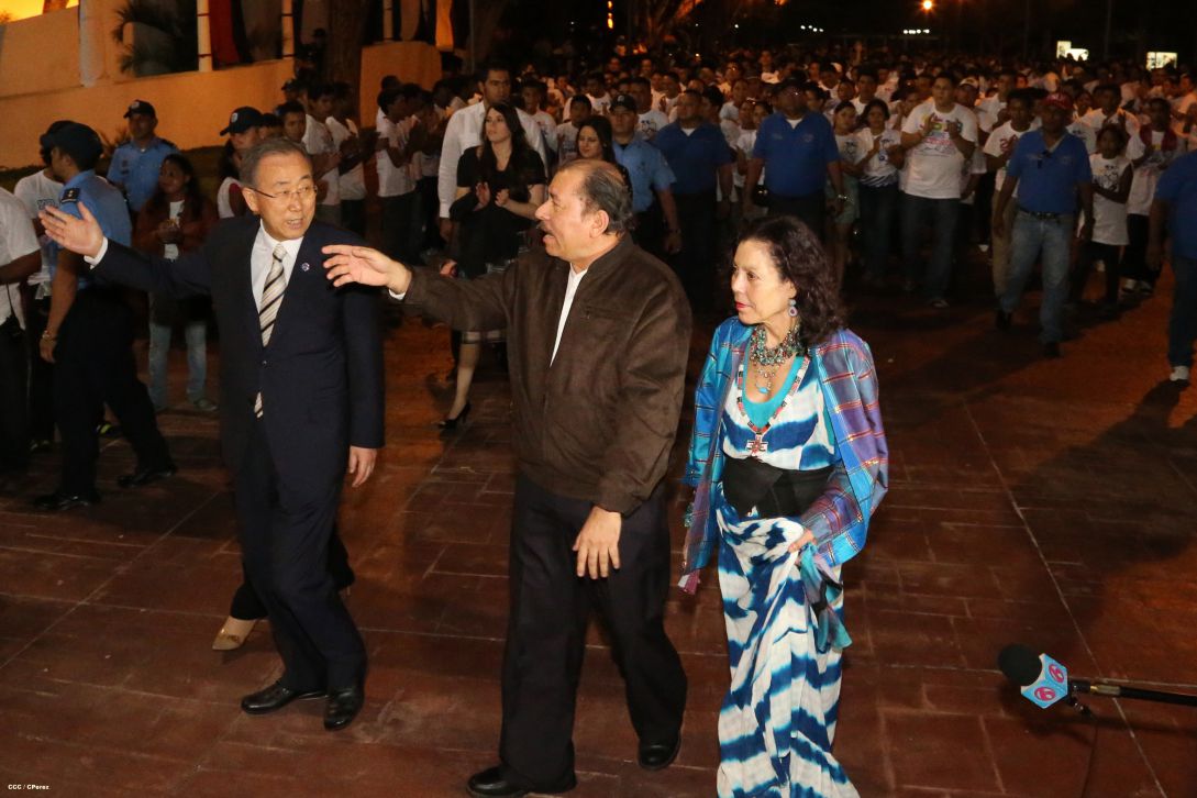 Ban Ki-moon concluye visita a Nicaragua