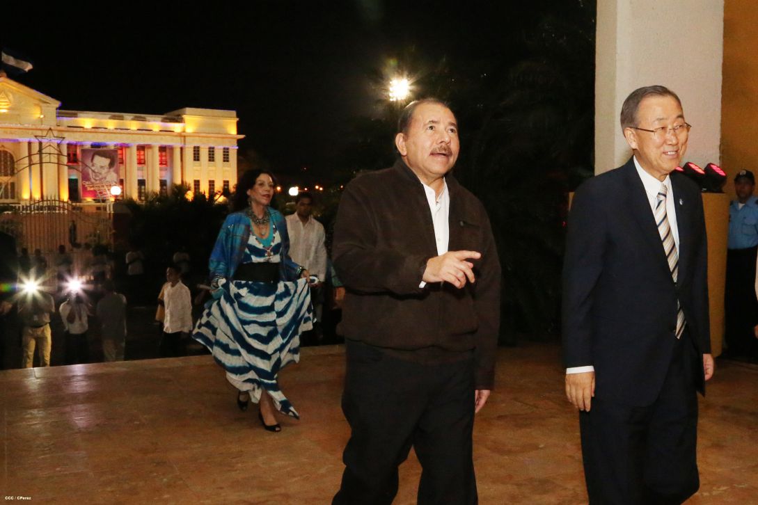 Ban Ki-moon concluye visita a Nicaragua