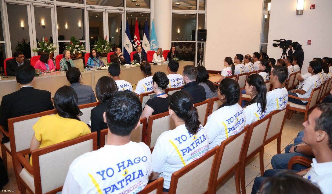 Ban Ki-moon concluye visita a Nicaragua