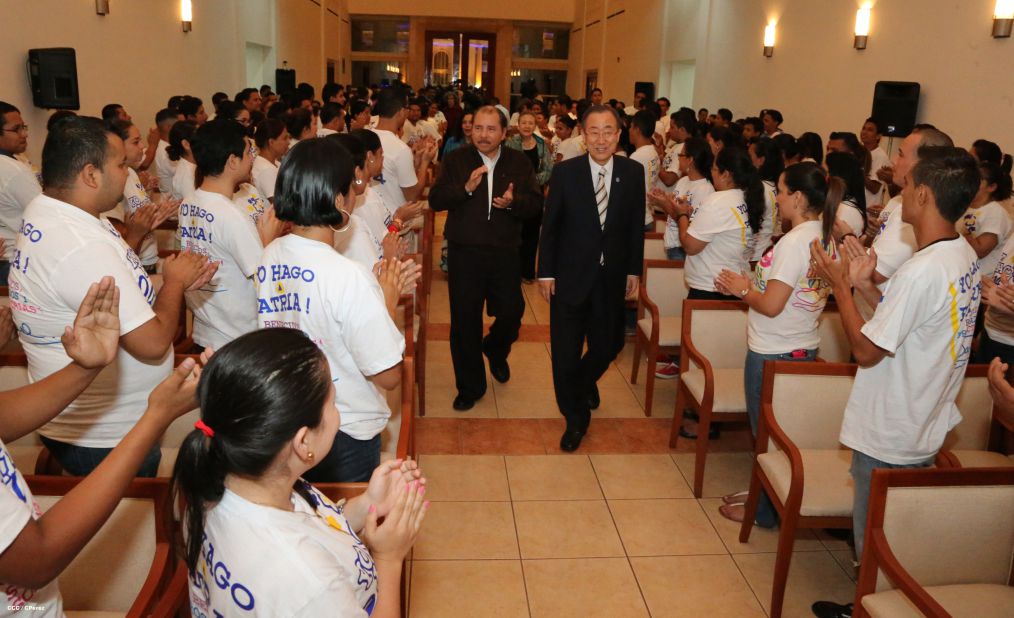 Ban Ki-moon concluye visita a Nicaragua